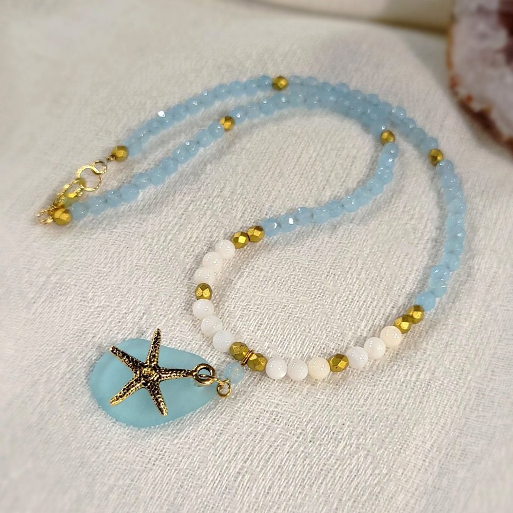 Sky Blue Agate Necklace
